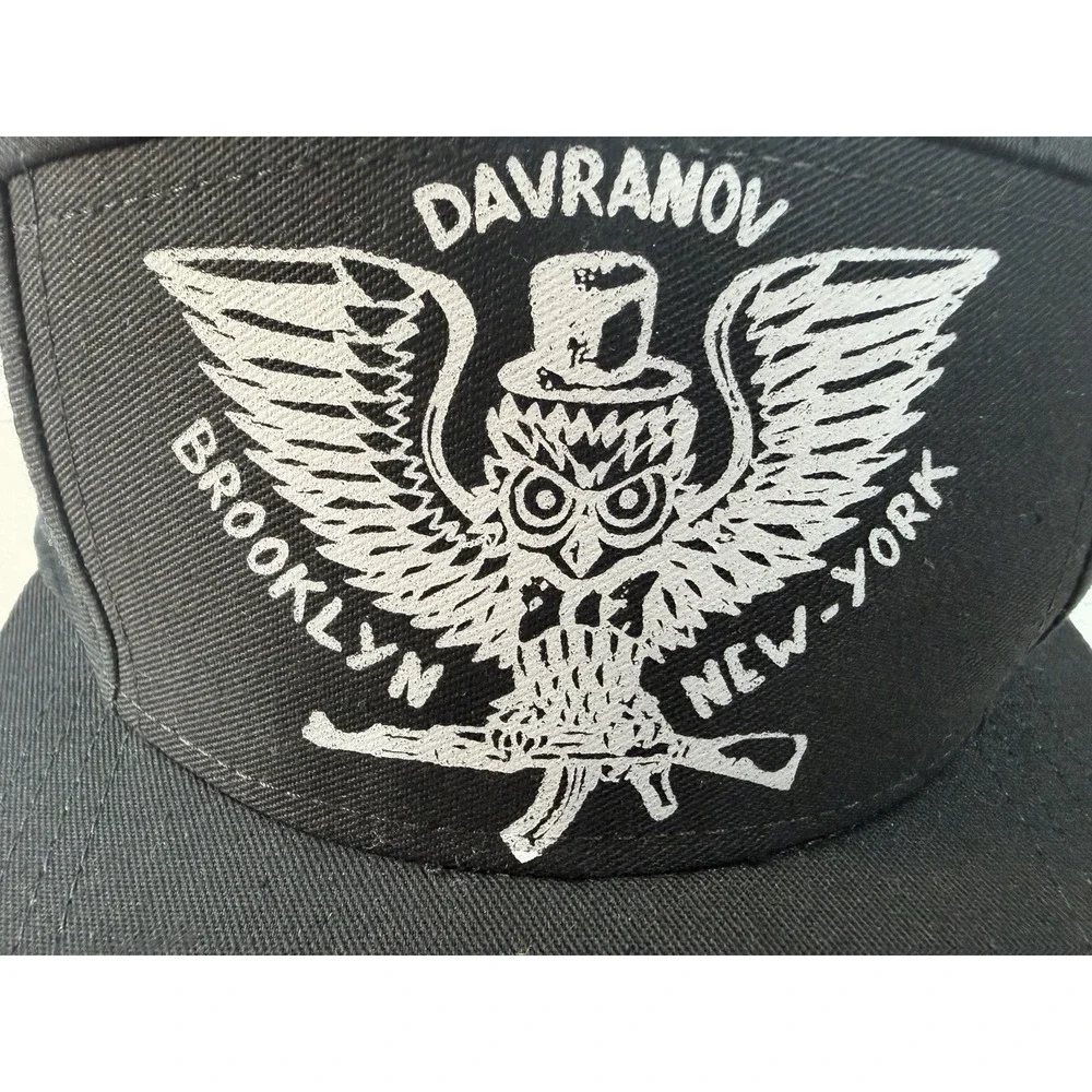 Davranov Brooklyn New York Owl Leather Strap Cap Campwear Streetwear Hat